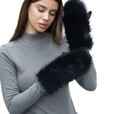 104318, SPARKLE ACCENT SOFT FUR MITTEN GLOVES
