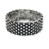 104346, WESTERN CRYSTAL RHINESTONE ACCENT STRETCH BRACELET