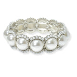 104351, ROUND CONE RHINESTONE STRETCH BRACELET