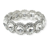 104351, ROUND CONE RHINESTONE STRETCH BRACELET