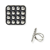 104363, WESTERN SQUARE DOTTED CUFF RING