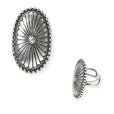 104367, WESTERN OVAL SHAPE CUFF RING