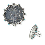 104369, WESTERN LIBERTY ENGRAVED COIN CUFF RING