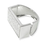 104373, PAVE RHINESTONE RECTANGULAR BANGLE BRACELET