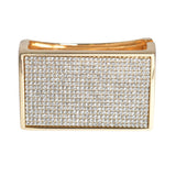 104373, PAVE RHINESTONE RECTANGULAR BANGLE BRACELET