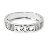 104374, CHAIN ACCENT PAVE RHINESTONE BANGLE BRACELET