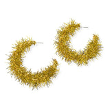 104385, CHRISTMAS WREATH HOOP EARRING