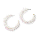 104385, CHRISTMAS WREATH HOOP EARRING