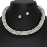 104386, GLITTER CRYSTAL RHINESTONE MAGNETIC CLOSURE NECKLACE