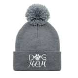 104399, "DOG MOM" POM POM BEANIE HAT