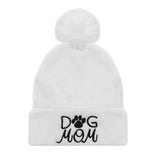 104399, "DOG MOM" POM POM BEANIE HAT