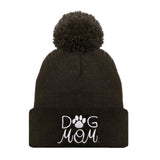 104399, "DOG MOM" POM POM BEANIE HAT