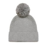 104401, BLING RHINESTONE ACCENT FUR POM POM BEANIE HAT