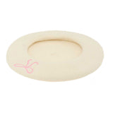 104406, PINK RIBBON BOW ACCENT FUZZY BERET HAT