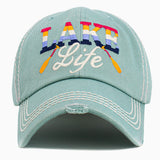 104452, "LAKE LIFE" WASHED VINTAGE BALL CAP