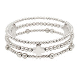 104459, CROSS ACCENT MULTI LAYERED BEADED STRETCH BRACELET