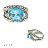 104462, TURQUOISE CUBIC ZIRCONIA DESIGNER INSPIRED RING