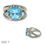 104462, TURQUOISE CUBIC ZIRCONIA DESIGNER INSPIRED RING