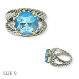 104462, TURQUOISE CUBIC ZIRCONIA DESIGNER INSPIRED RING