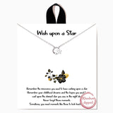 104467, GOLD DIPPED, "WISH UPON A STAR" DAINTY CUBIC ZIRCONIA NECKLACE