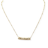 104469, HAMMERED BAR METAL NECKLACE