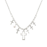104471, CROSS MULTI CHARM NECKLACE