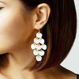 104480, FRESHWATER PEARL FLOWER PETAL DANGLE EARRING