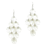 104480, FRESHWATER PEARL FLOWER PETAL DANGLE EARRING
