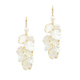 104482, FRESHWATER PEARL FLOWER PETAL DANGLE EARRING