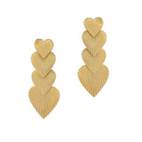 104485, TEXTURED HEART DROP METAL EARRING