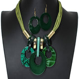 104490, GEOMETRIC CELLULOID ACETATE NECKLACE