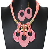 104490, GEOMETRIC CELLULOID ACETATE NECKLACE