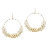 104517, FLOWER MULTI CHARM ROUND DANGLE EARRING