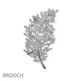 104569, LEAF RHINESTONE PIN BROOCH