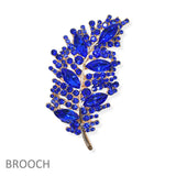 104569, LEAF RHINESTONE PIN BROOCH