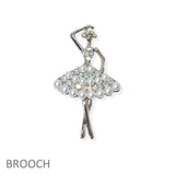 Ballerina Pearl with Rhinestone PIN Brooch [ex06744] - view 5