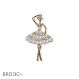 Ballerina Pearl with Rhinestone PIN Brooch [ex06744] - view 4