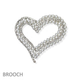Heart Pearl with Crystal Rhinestone PIN Brooch - view 5