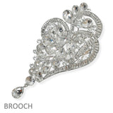 104598, OVERSIZED RHINESTONE EVENING PIN BROOCH