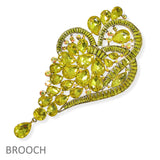 104598, OVERSIZED RHINESTONE EVENING PIN BROOCH
