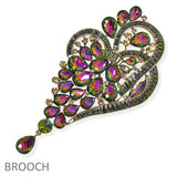 104598, OVERSIZED RHINESTONE EVENING PIN BROOCH