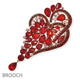 104598, OVERSIZED RHINESTONE EVENING PIN BROOCH