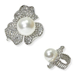 104612, FLOWER CRYSTAL RHINESTONE STRETCH RING