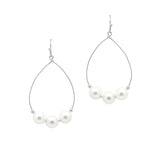 104615, TRIPLE PEARL TEARDROP DANGLE EARRING