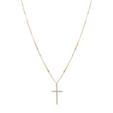 104622, CROSS CUBIC ZIRCONIA PENDANT NECKLACE