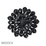 104633, FLOWER RHINESTONE PIN BROOCH