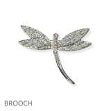 104635, DRAGONFLY RHINESTONE PIN BROOCH