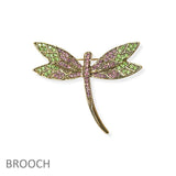 104635, DRAGONFLY RHINESTONE PIN BROOCH