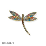 104635, DRAGONFLY RHINESTONE PIN BROOCH