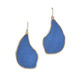 104640, SOFT SUEDE LEATHER GEOMETRIC DANGLE EARRING